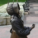  I went for a walk along the river, and these statues were in Julia Davis Park.  I'm assuming one of them is Julia Davis.