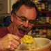  Uncle Tom prepares pakoras for Easter dinner.