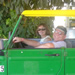  We rented this precariously-constructed riding lawnmower to drive around the island
