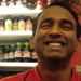  Kiran being his adorable self in a coffee shop on Broadway, not looking the least bit like a used car salesman.