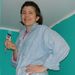 My cousin Shawna painting her newly-added bathroom.