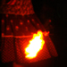  The same dancer, just prior to swooshing her chains o' fire